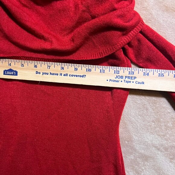 Connection Apparel Women‎ Medium Red Knit Form Fit Stretch Crowl Neck Dress (W) - Picture 3 of 7
